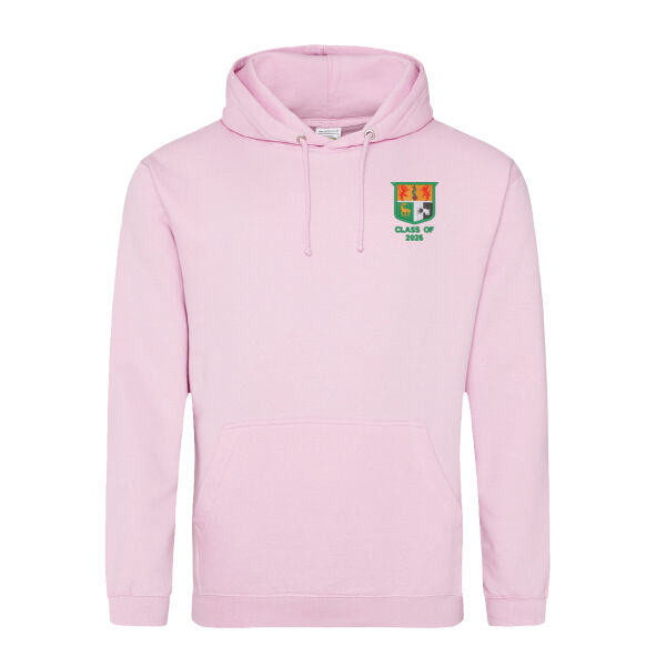 Sullivan Upper Leavers Hoodie - Baby Pink Thumbnail